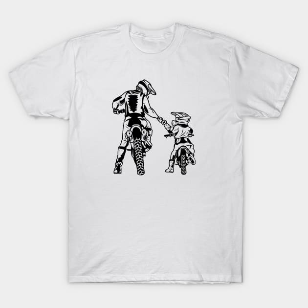 Father and Son Motocross! Dad life Motocross, Kid life Motocross! T-Shirt by ArtOnly